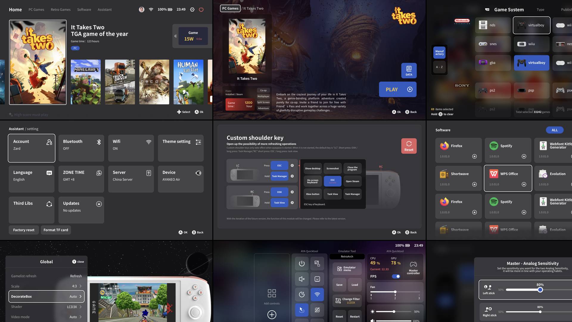 Aya Neo OS screenshots
