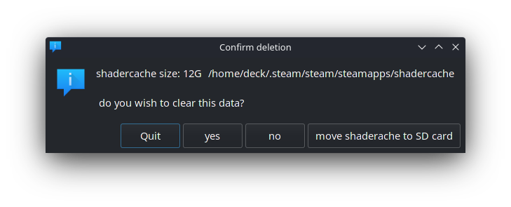 DeckCleaner dialog box