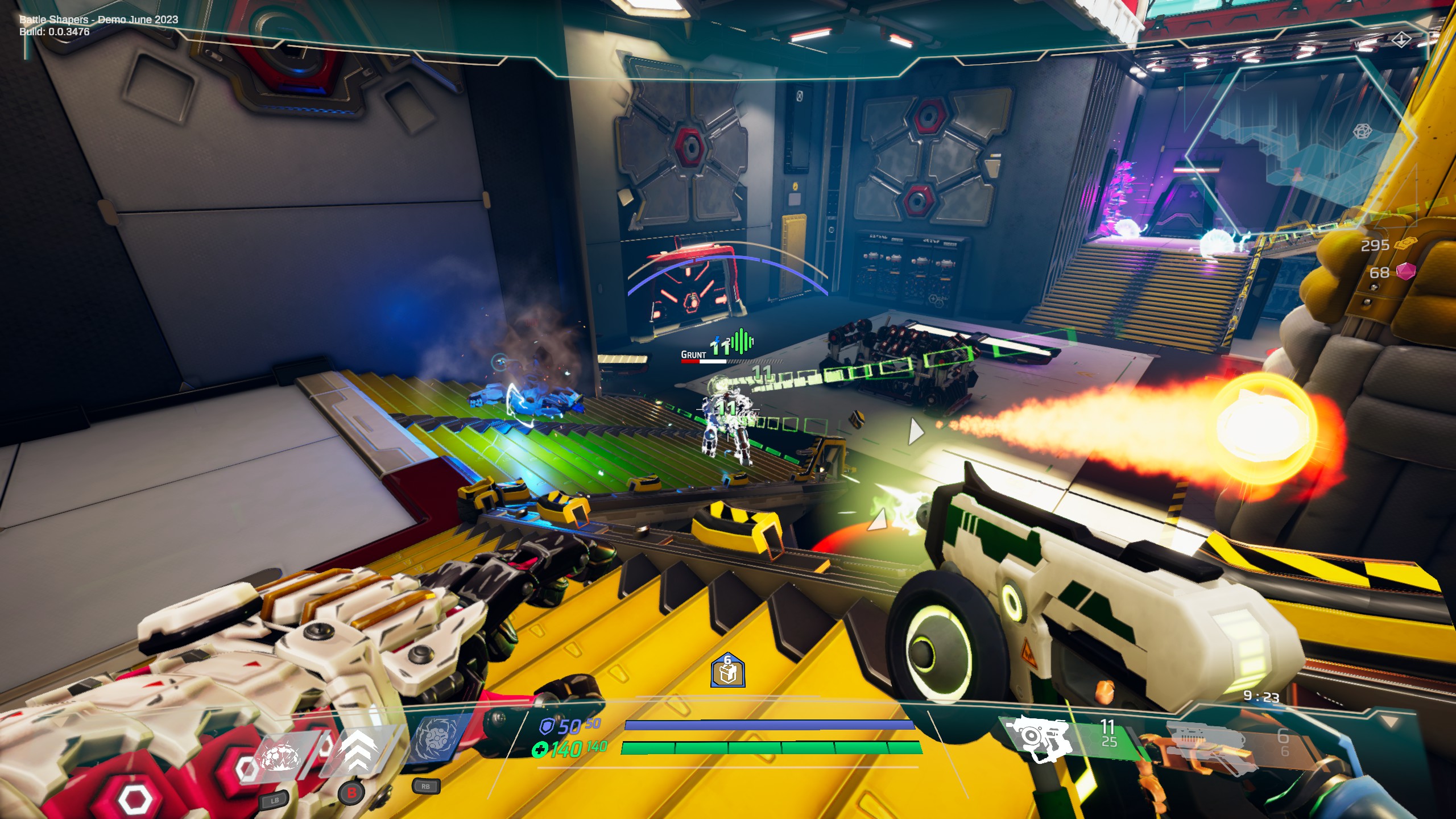 Battle Shapers vs. robot