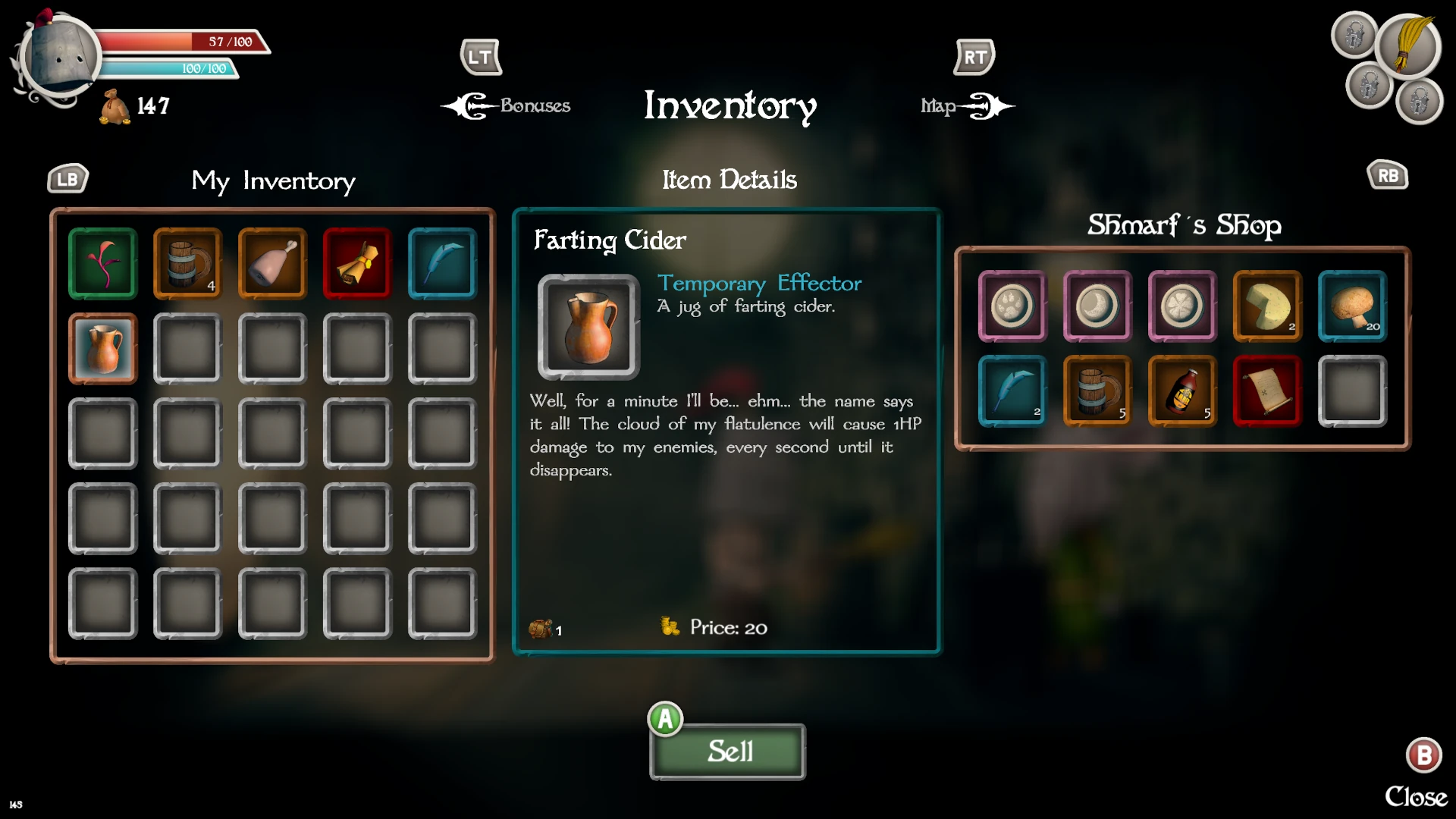 Clunky Hero farting cider description