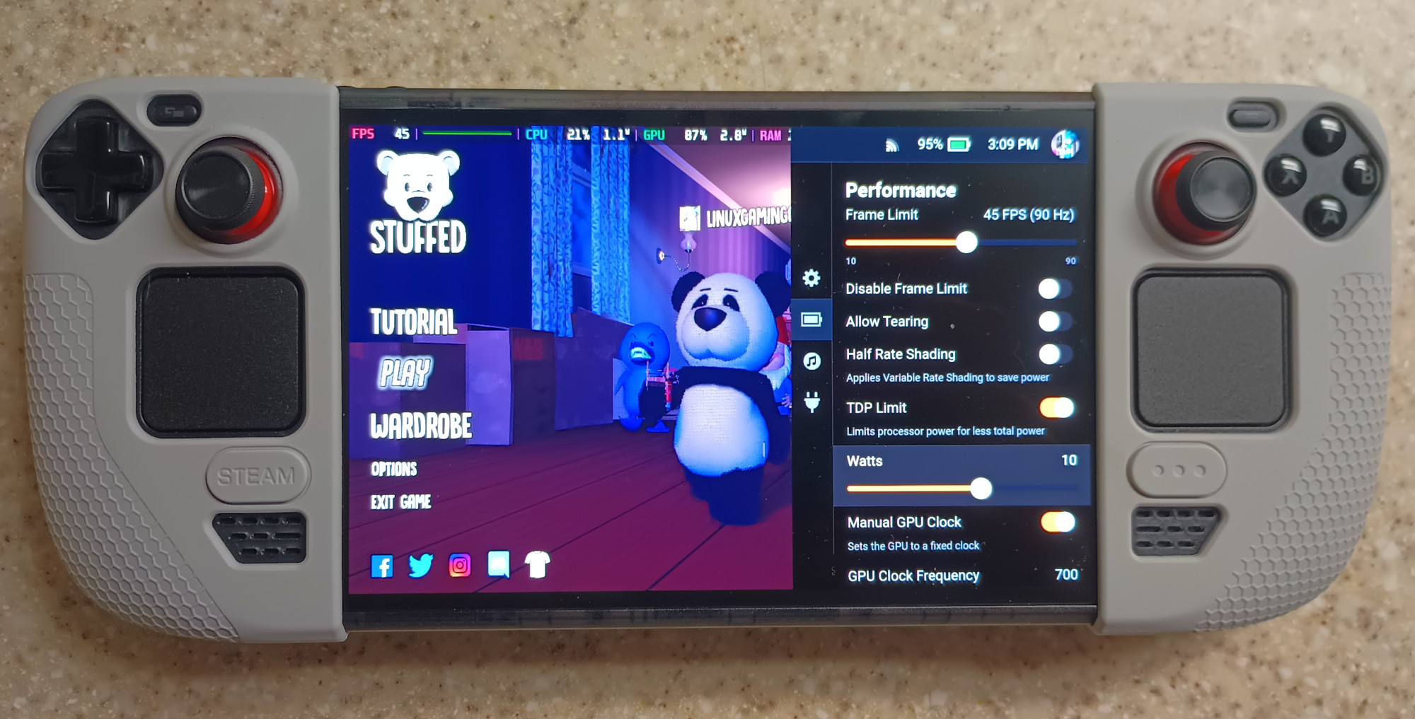 STUFFED on Deck, with 45 FPS preset