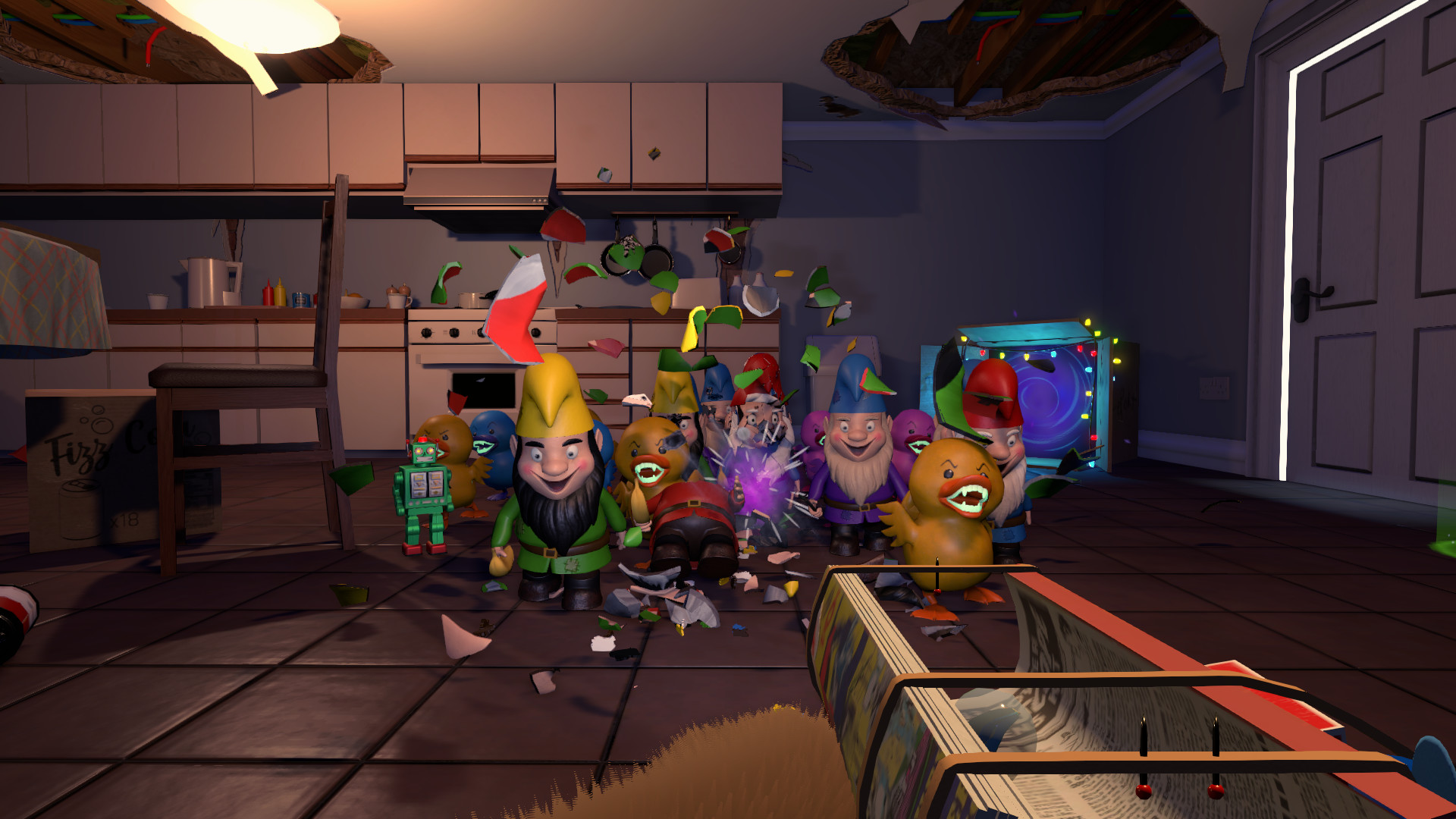 STUFFED fighting a horde of enemies