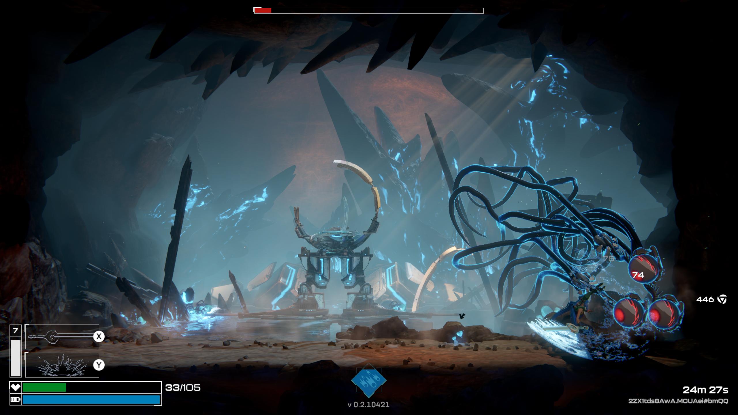 fighting a boss