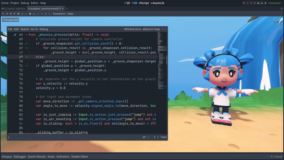 Godot 4.1 Improves Model Importation, Allows Code Editor to be Detached