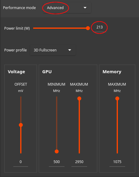 CoreCtrl with more advanced GPU options