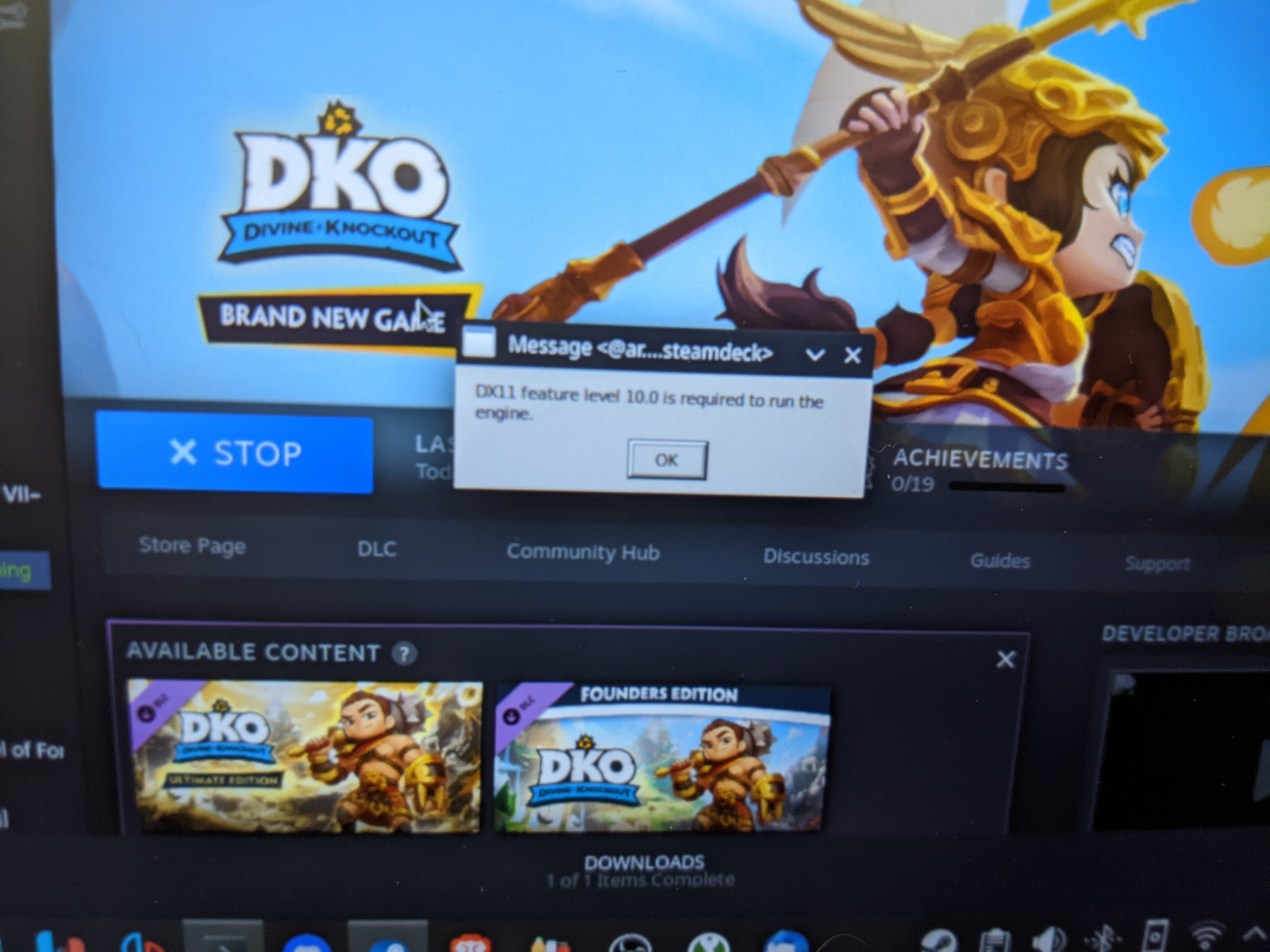 DKO on Deck progress