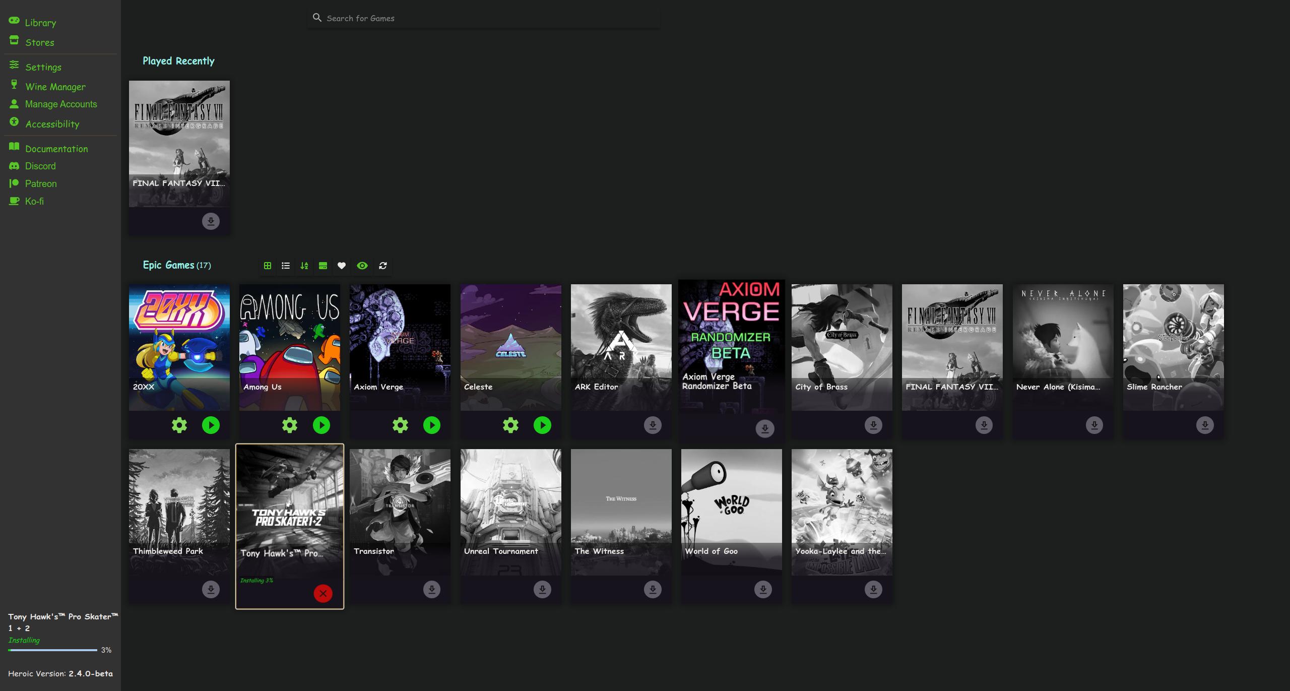 Heroic Games Launcher v2.4.0 Beta Released, Adds UI Improvements and a Unified Epic/GOG Library