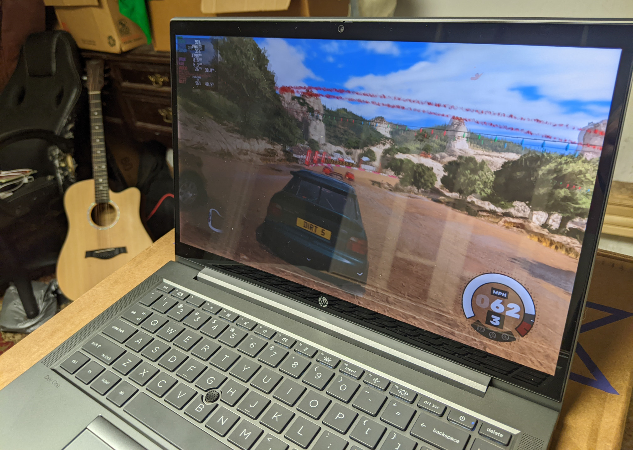 hp dev one screen glare right side