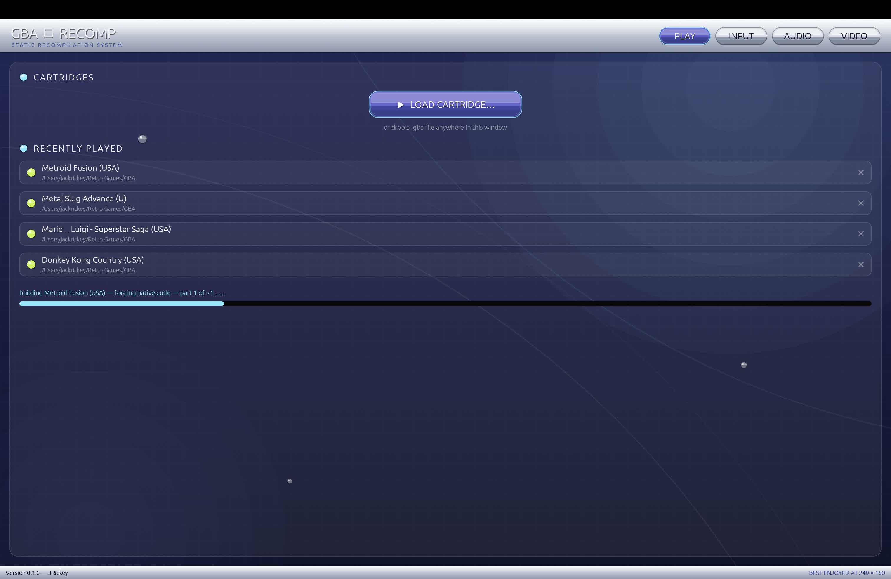 GBA Recomp GUI