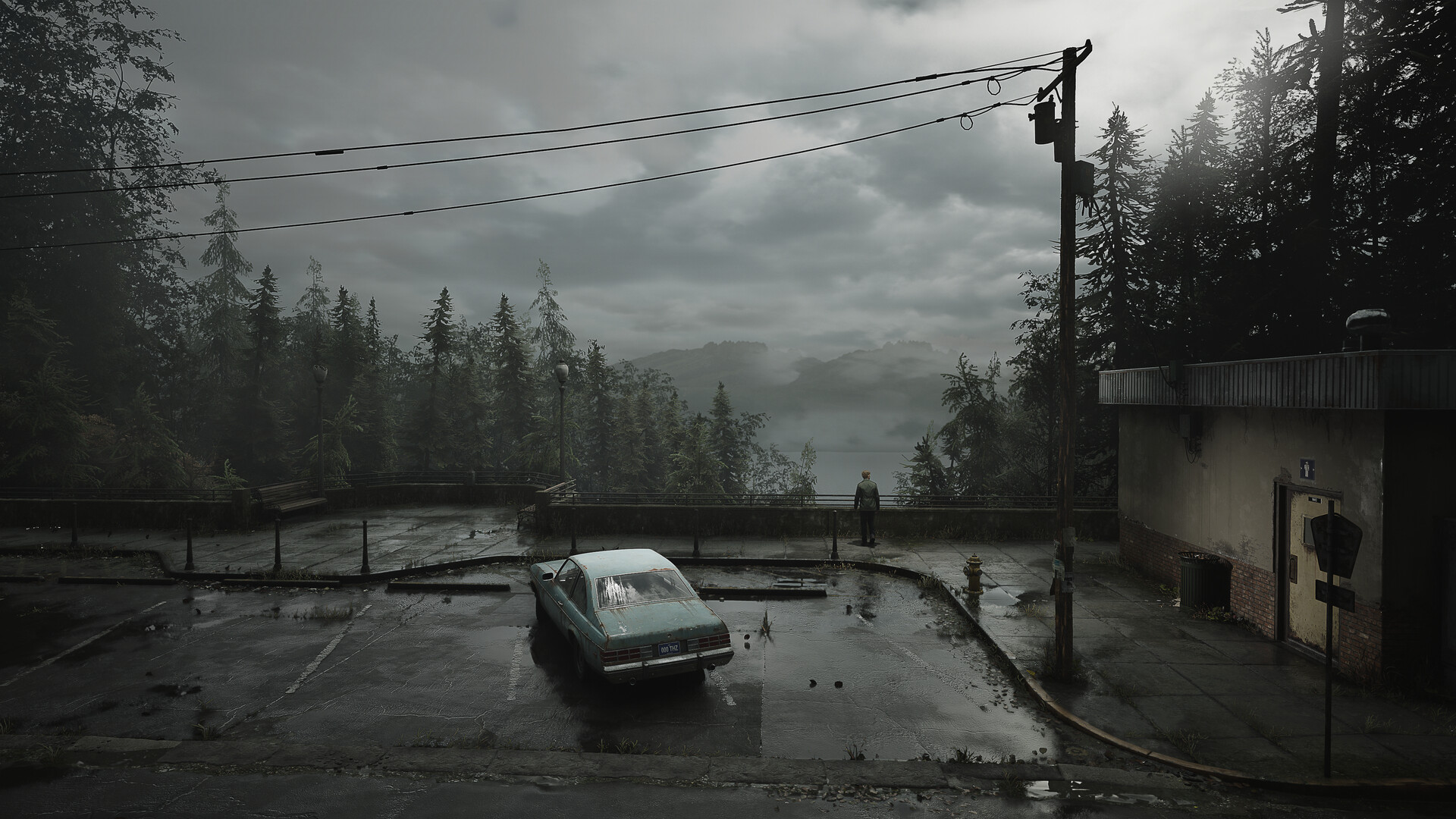 Silent Hill 2 remake - screenshot of parking lot