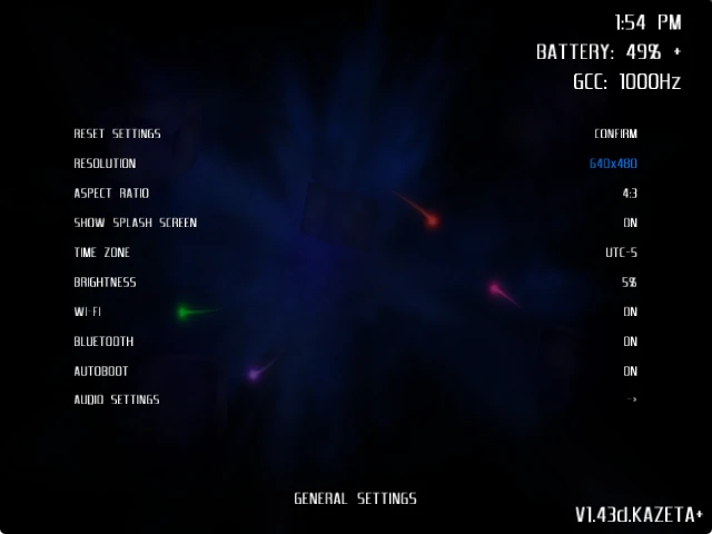 PS2 theme on Kazeta+ with 4:3 aspect ratio