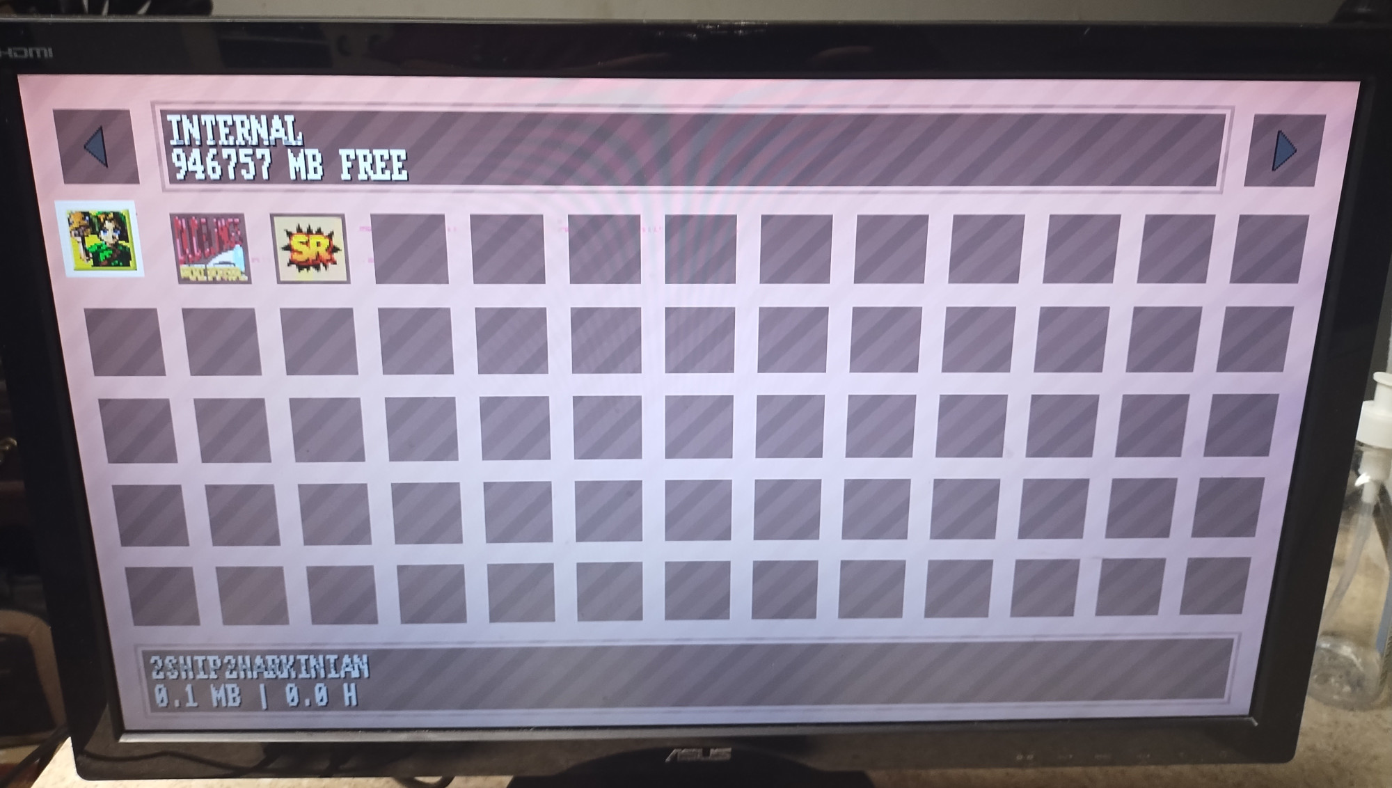 Kazeta BIOS - data management screen