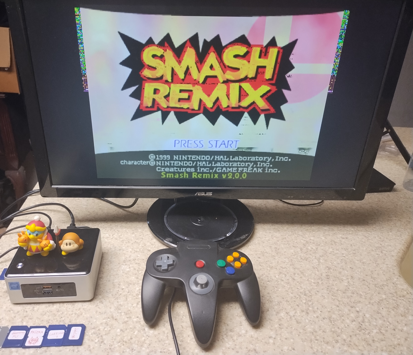 Trying Smash Remix with a Kazeta cartridge