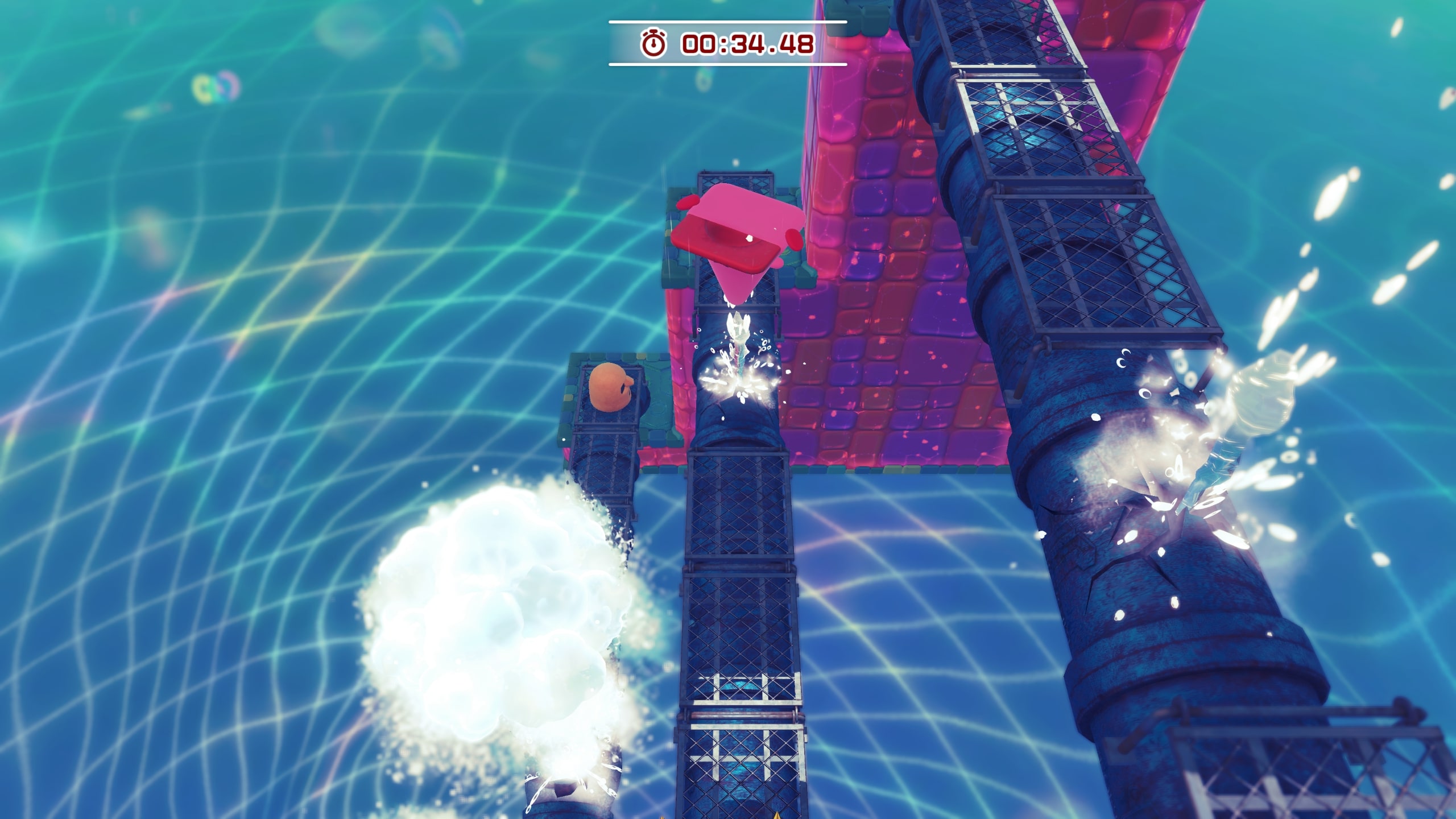kirby in cone mode on special stage