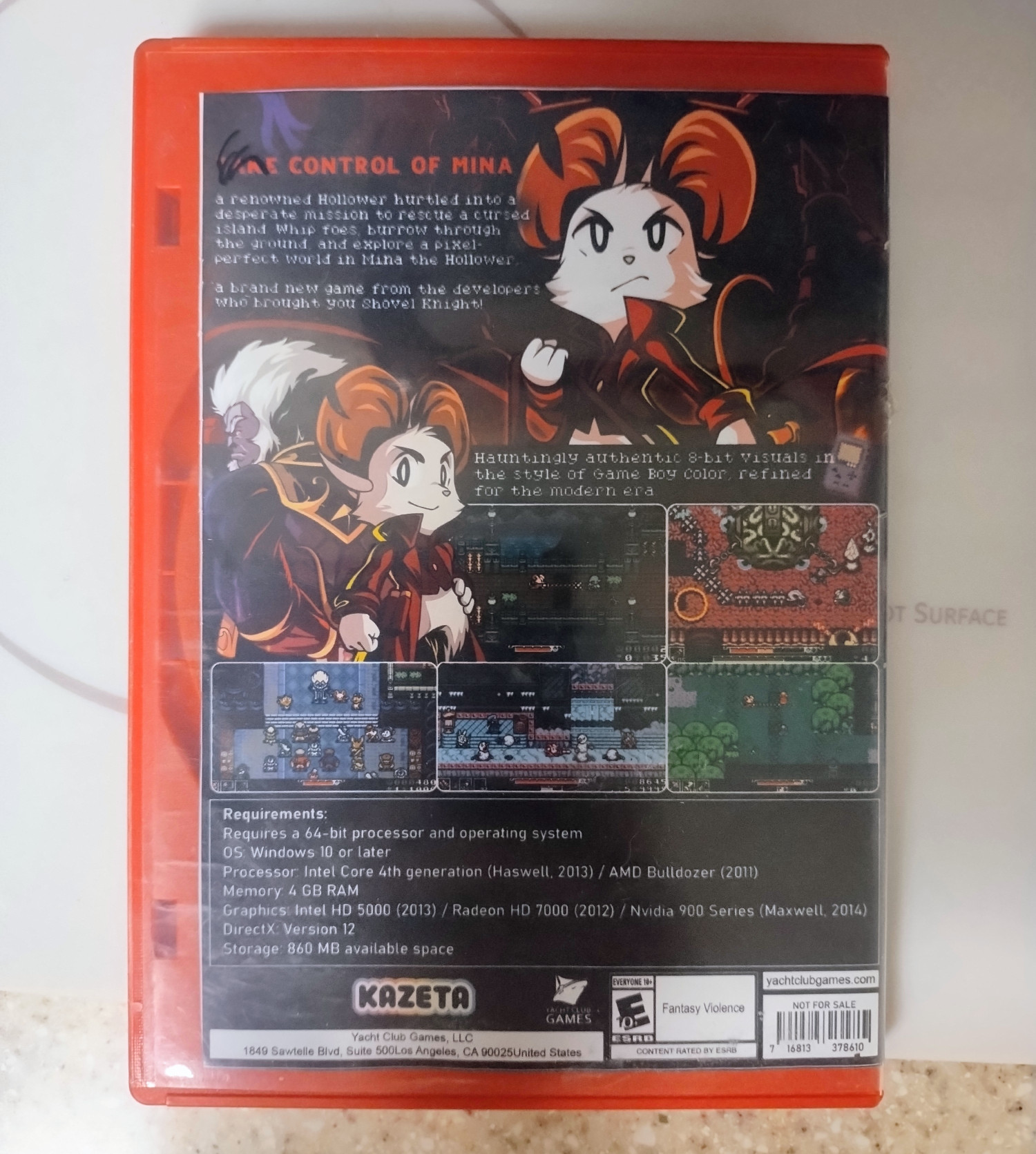 Mina the Hollower CD - back cover