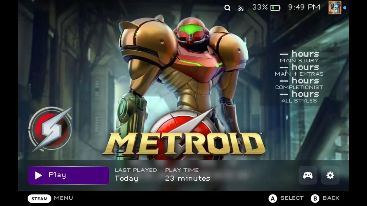 Cover Image Metroid Prime Remastered: Steam Deck Report