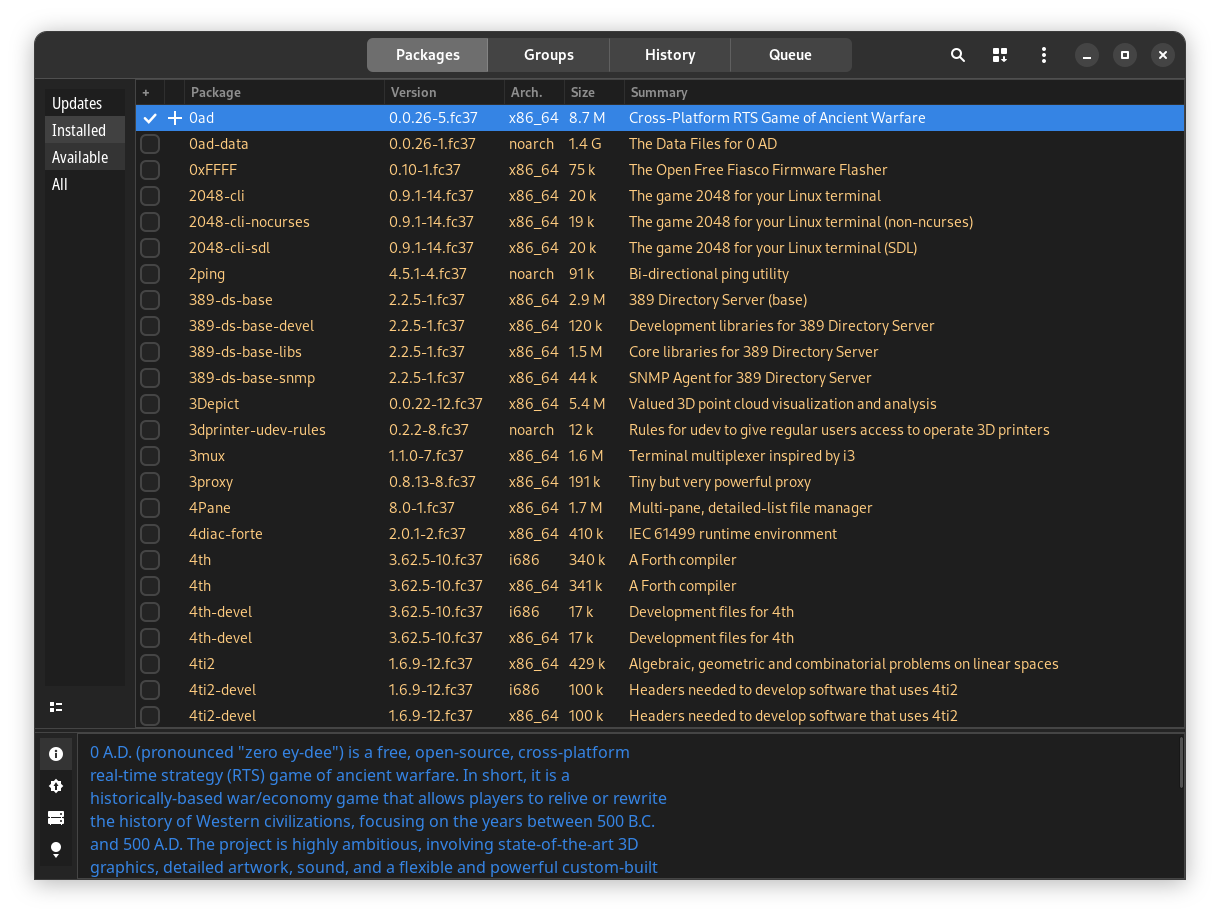 Nobara package manager