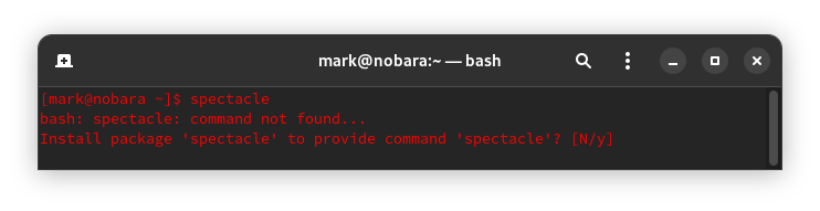 Running spectacle without it installed