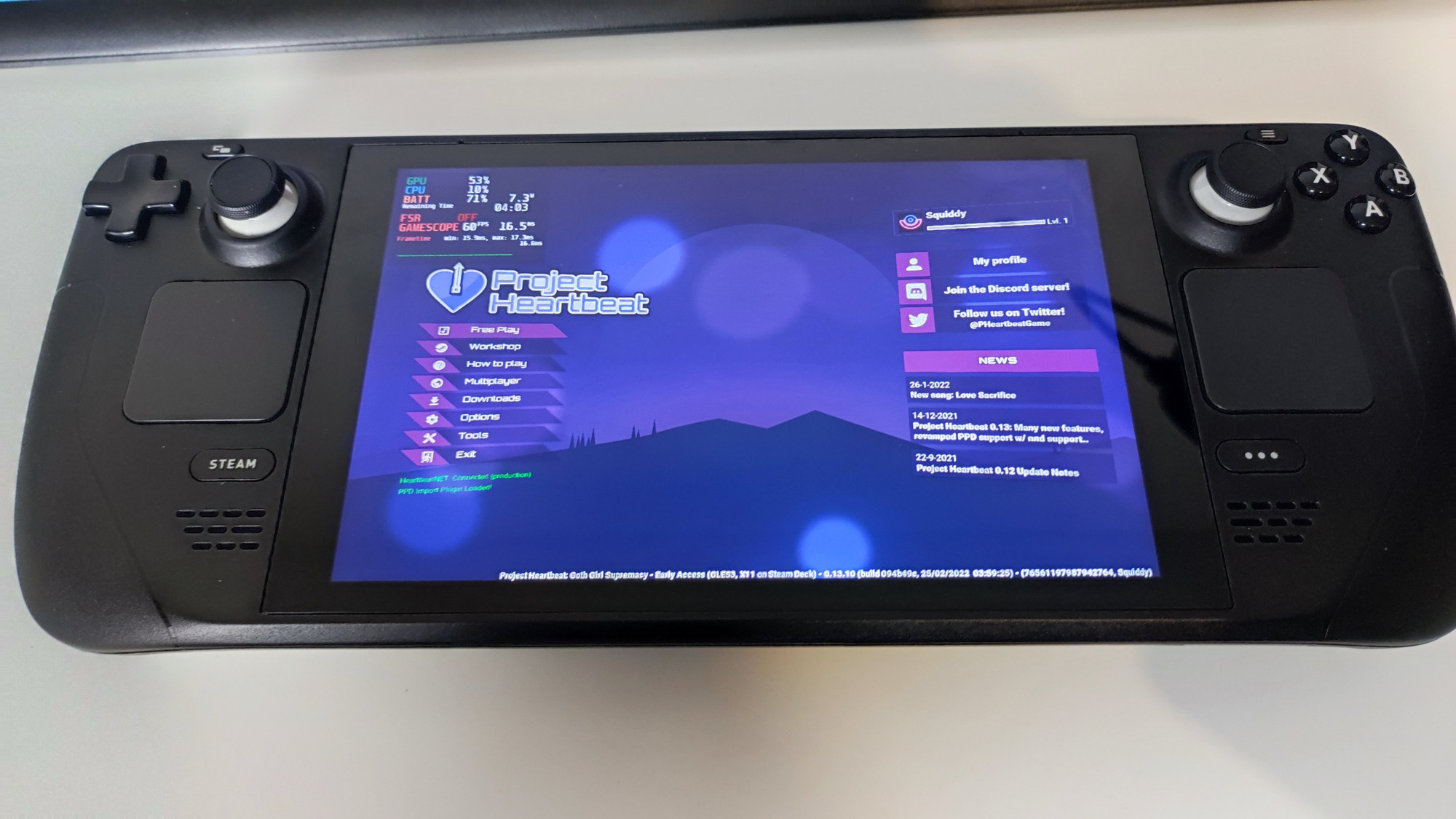 project heartbeat on steam deck