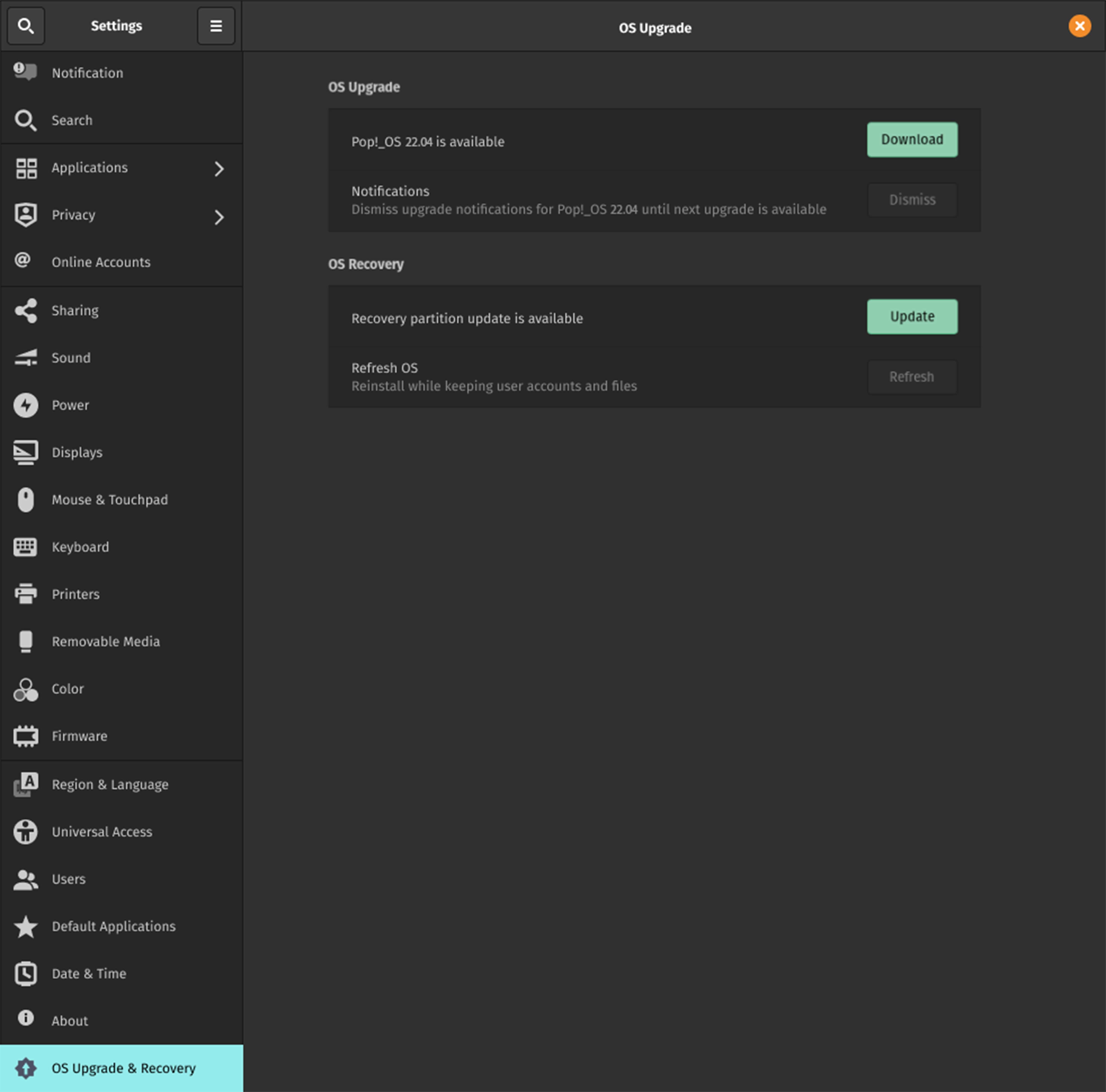 pop!_os 22.04 lts updates