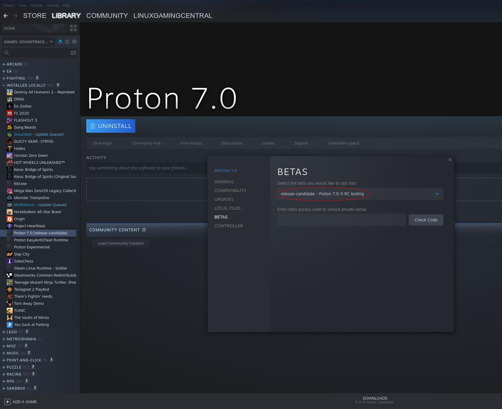 Opt-in to release-candidate branch for Proton