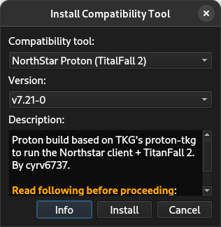 ProtonUp-Qt Northstar-Proton
