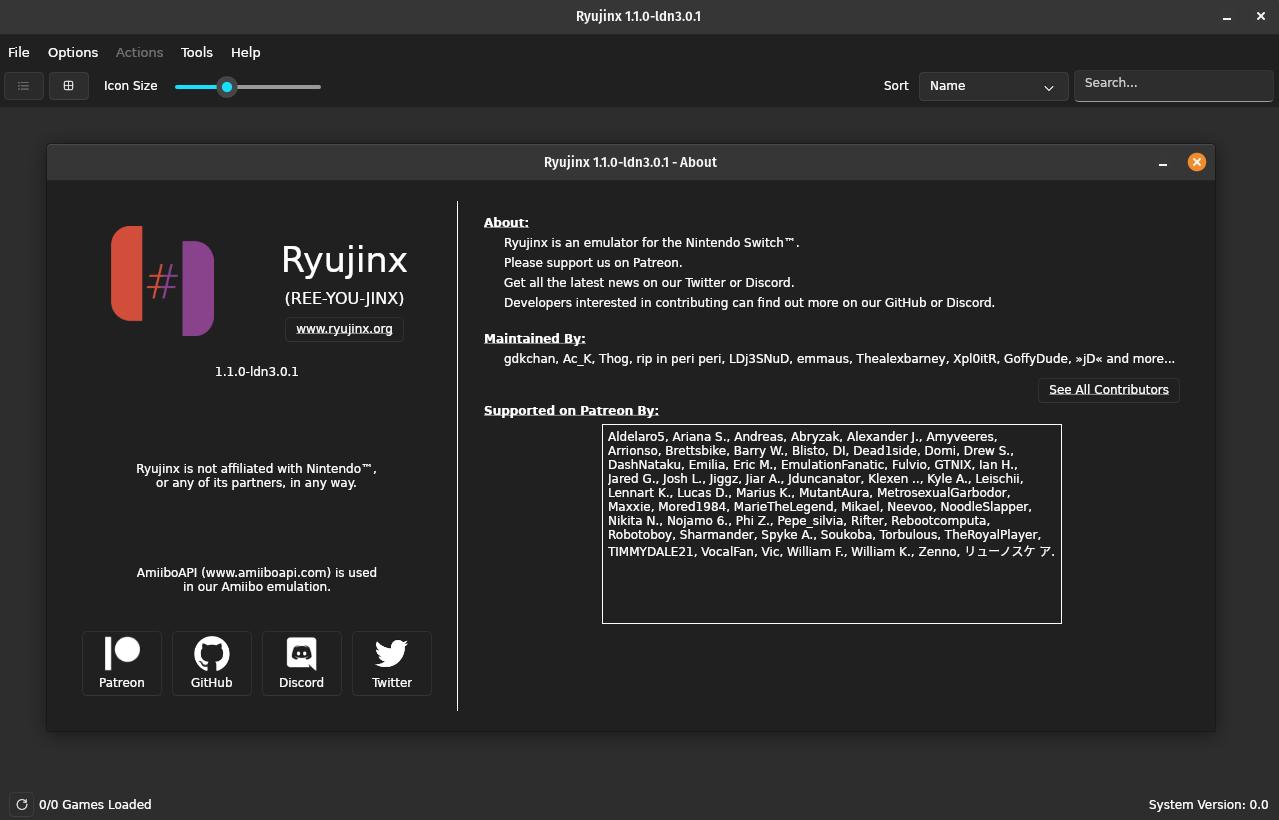 Avalonia UI on Ryujinx