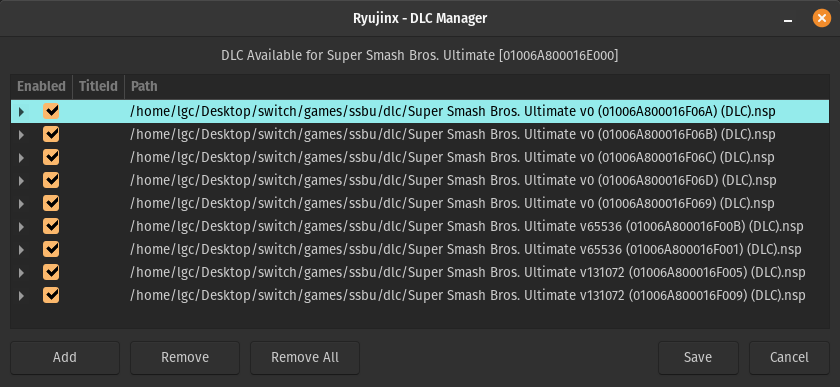 Ryujinx LDN configuring DLC