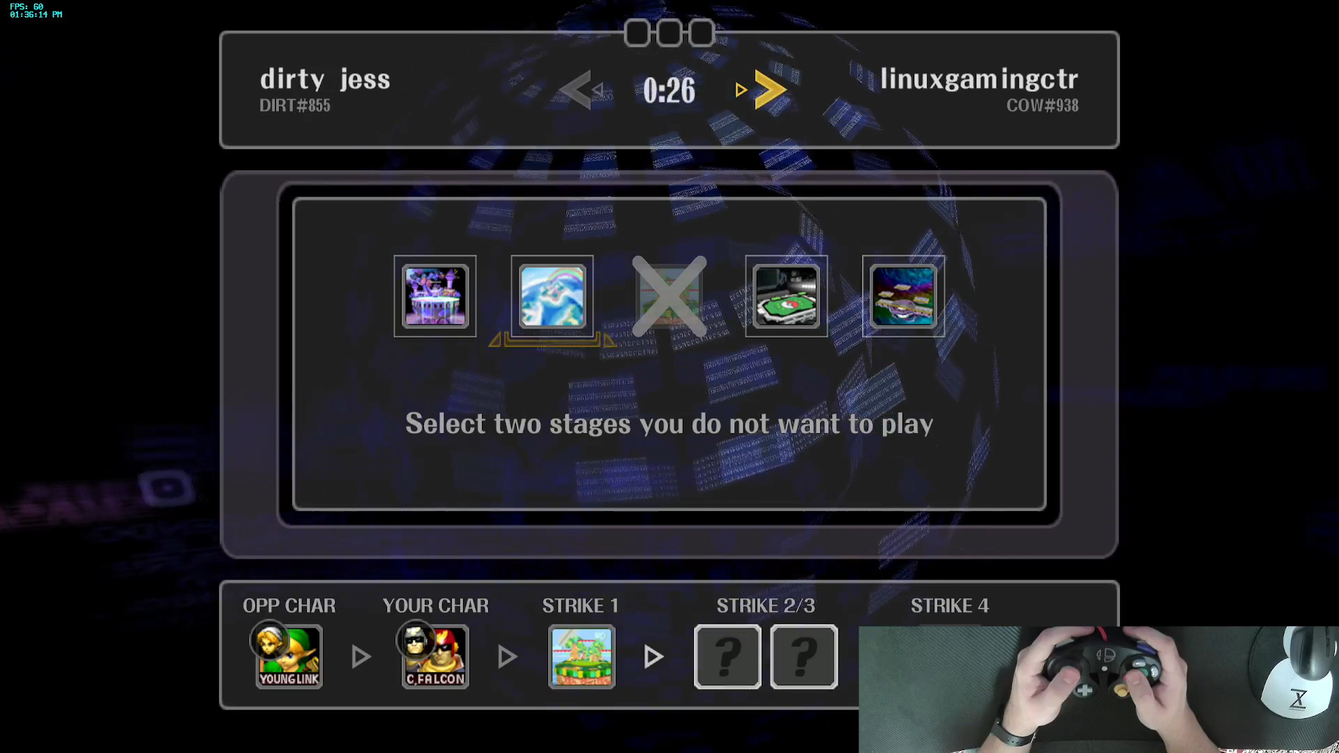 Slippi ranked stage selection
