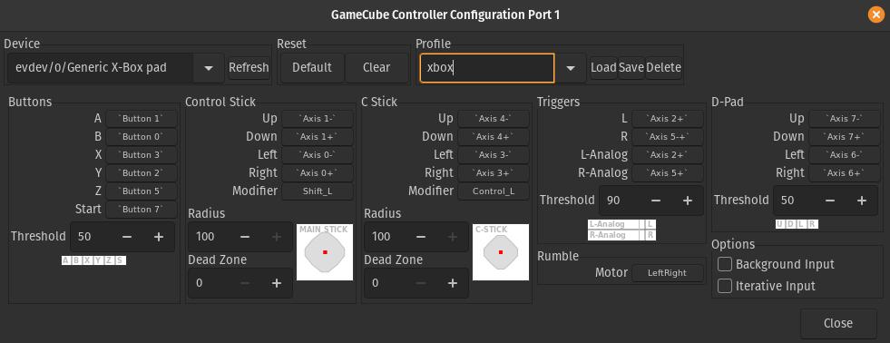 dolphin controller configuration