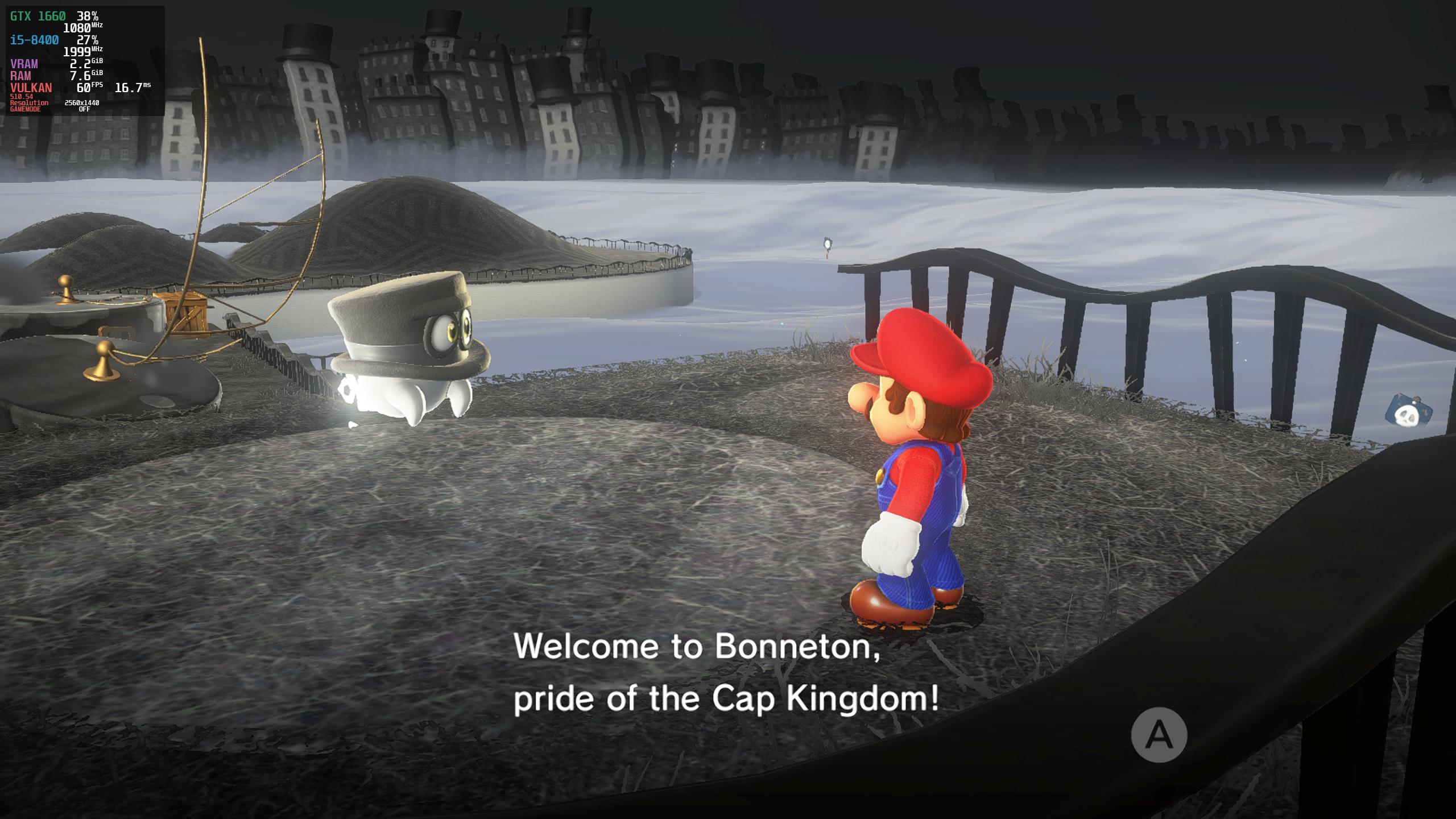 super mario odyssey on linux with Vulkan