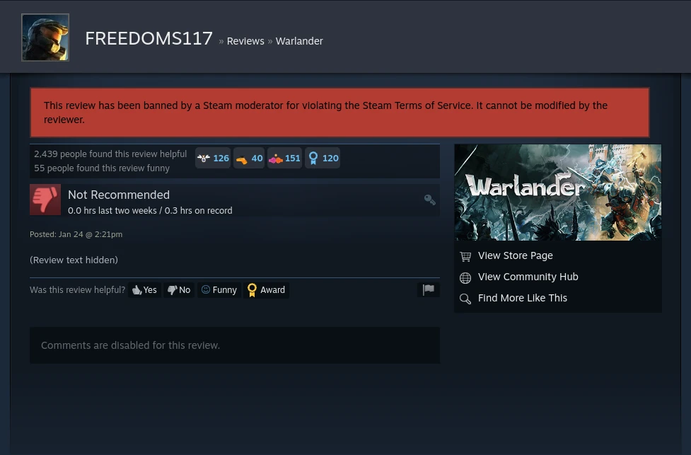 Cover Image You May Never Be Able to Write a Negative Steam Review Again