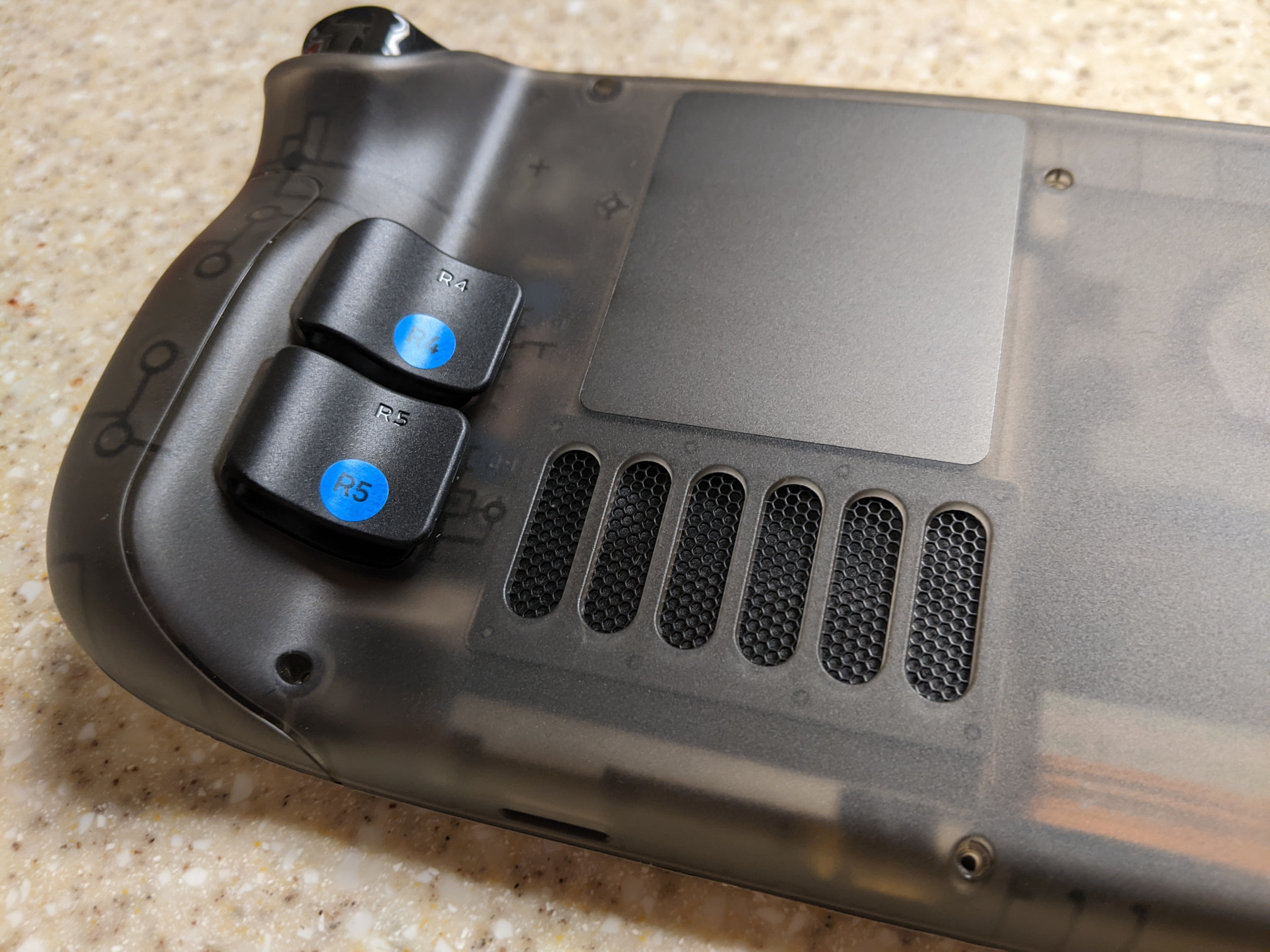 JSAUX clear case click-y back button set
