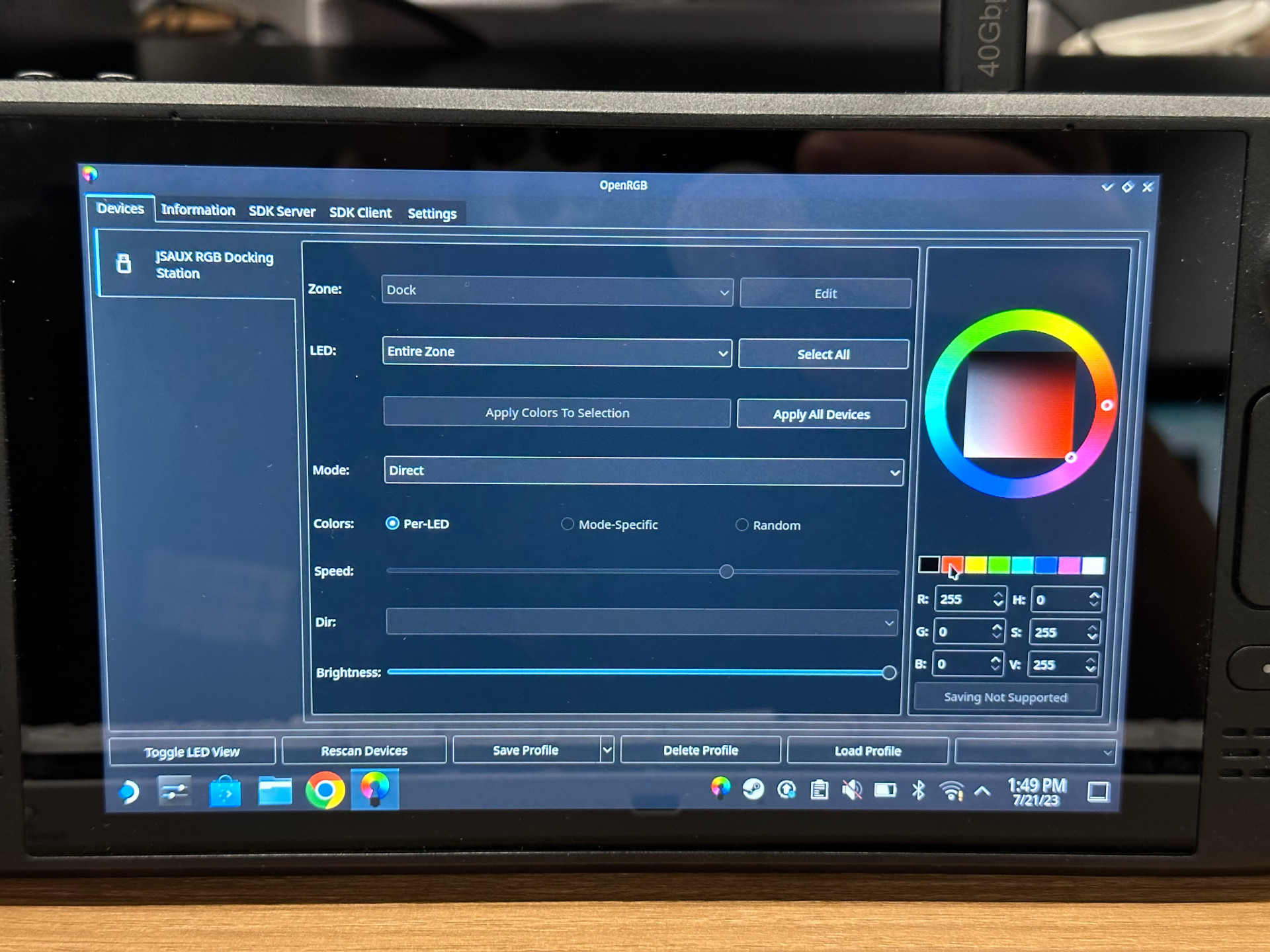 OpenRGB on Deck
