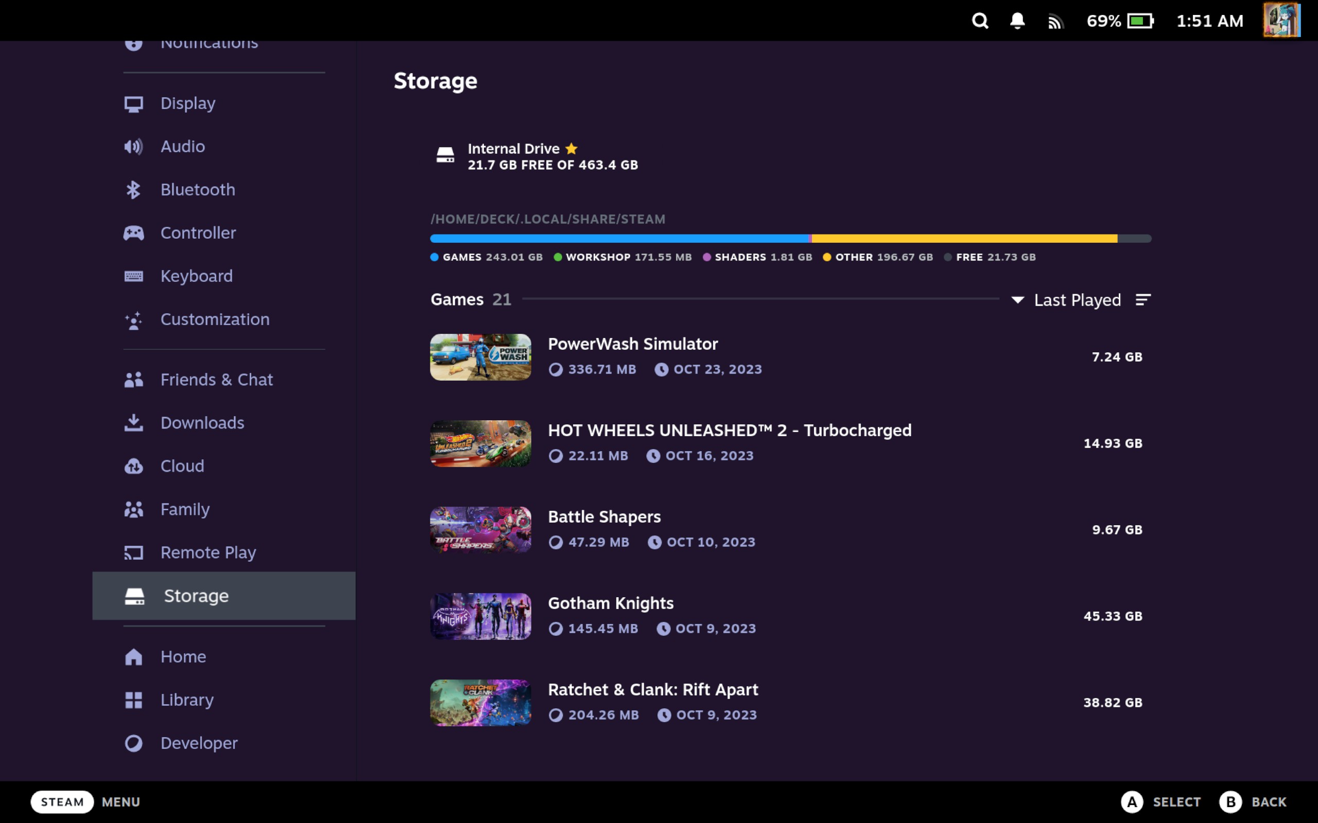 Steam Deck Client Update Allows You to See Shader Cache Size, Adds Low Latency Option for Streaming