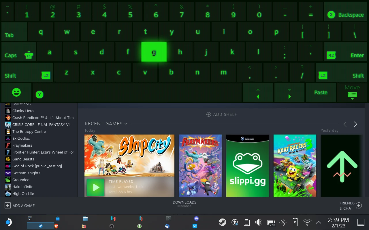 Steam Deck OSK moved up