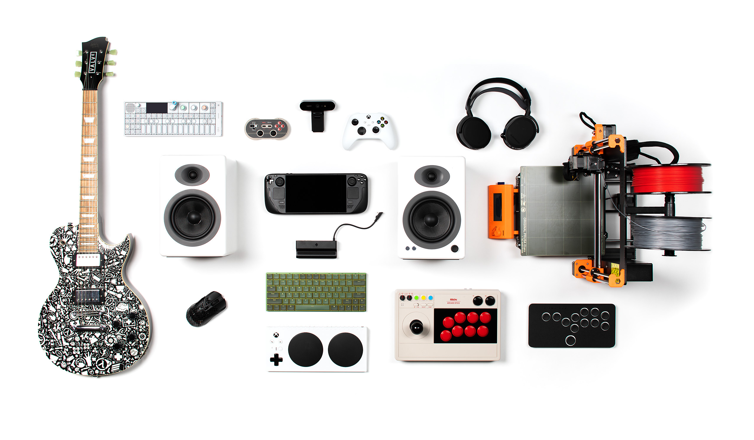 Steam Deck with dock and peripherals