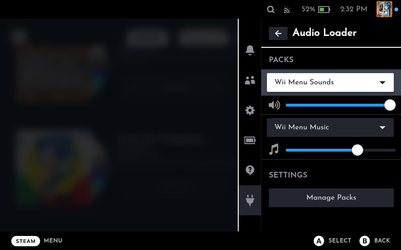 Audio loader settings