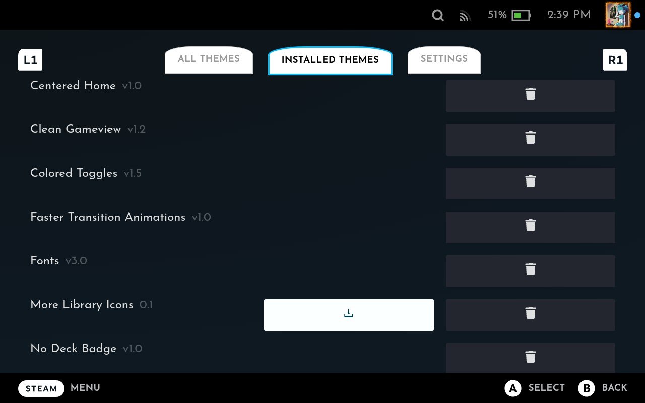 CSS Loader update or remove a theme