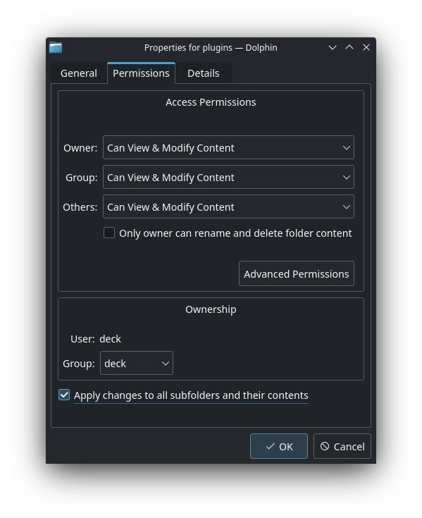 Decky Loader plugins permissions