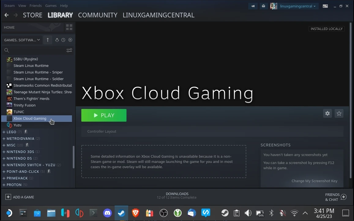 Xbox Cloud Gaming in Steam