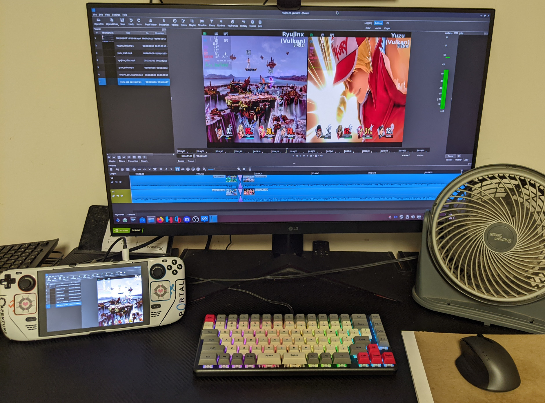 editing video while docked