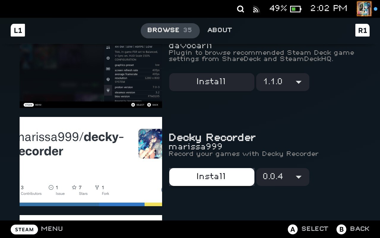 Cover Image Decky Recorder Now Available in Decky Loader Store