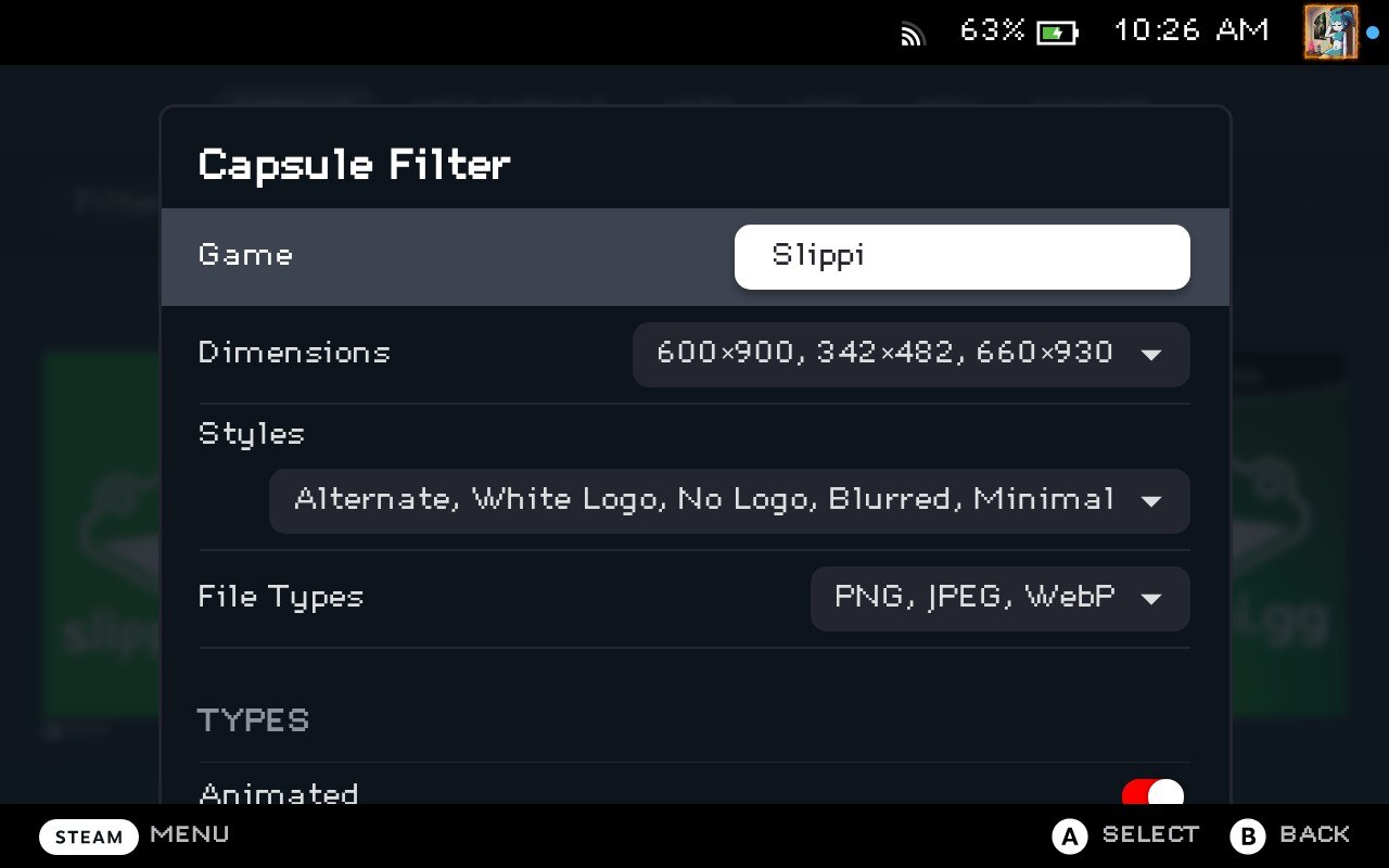Slippi capsule filter