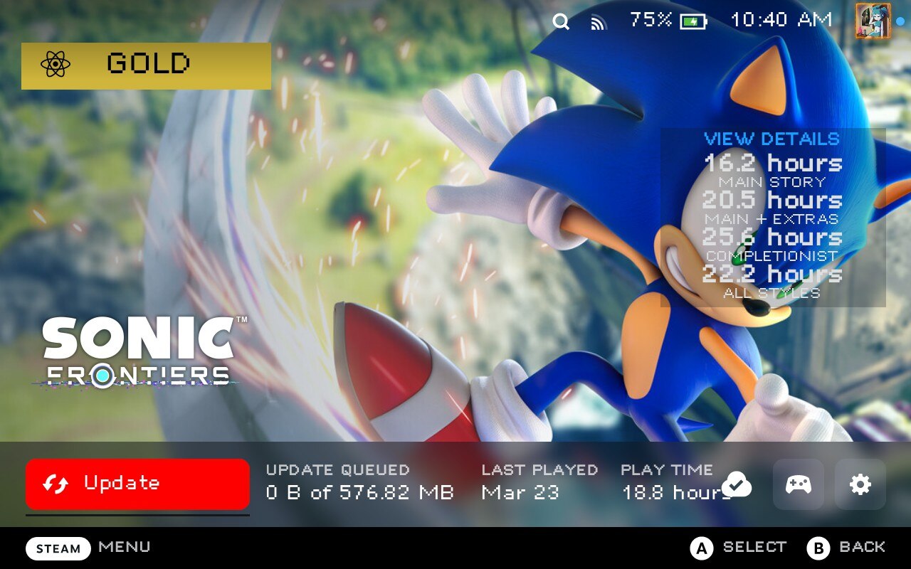 Sonic Frontiers default hero
