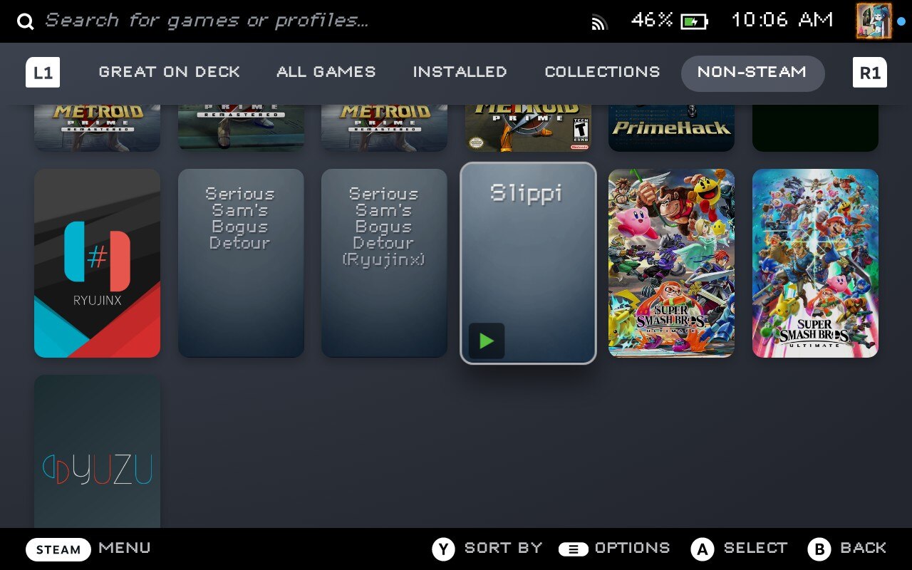 Slippi on Steam without artwork