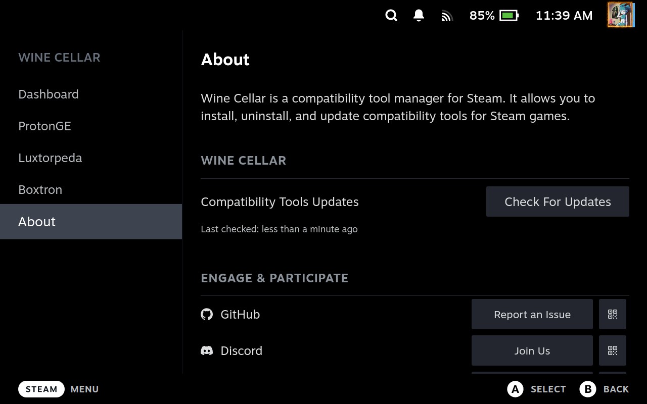 Cover Image Easily Install GE-Proton, Luxtorpeda, and Boxtron on Steam Deck with Wine Cellar