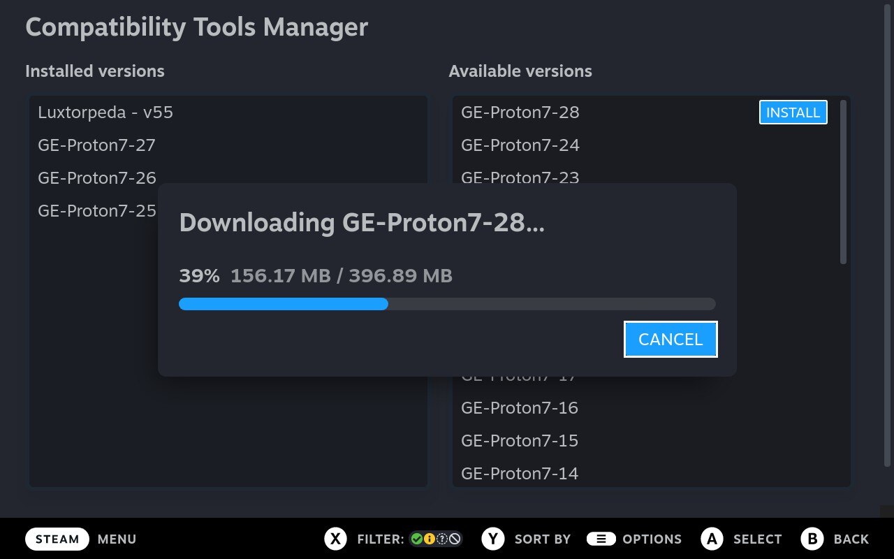 Cover Image Easily Install GE-Proton on Deck with Compatibility Tools Manager (Crankshaft Plugin)