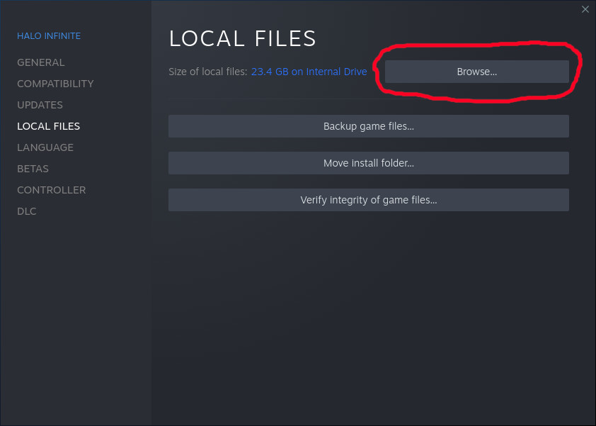 halo infinite properties menu in desktop mode