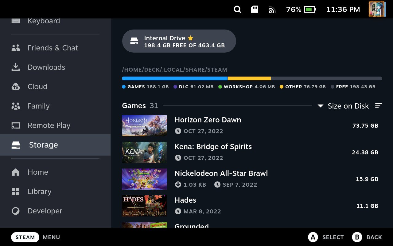 Steam Deck storage with EXT4